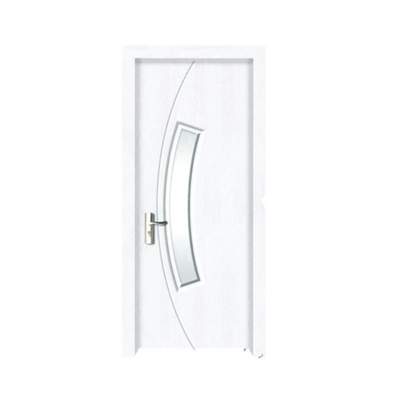 PVC Molded Bathroom Oval Shape Front Door Interior PVC Wood Door
