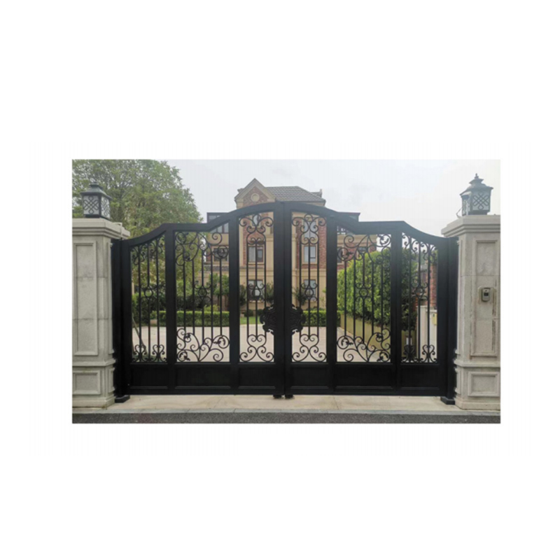 Retractable Wrought Iron Gate Iron European Courtyard Villa Opposite Door