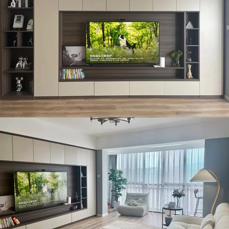 Modern Media Console Living Room Wood Melamine TV Cabinet