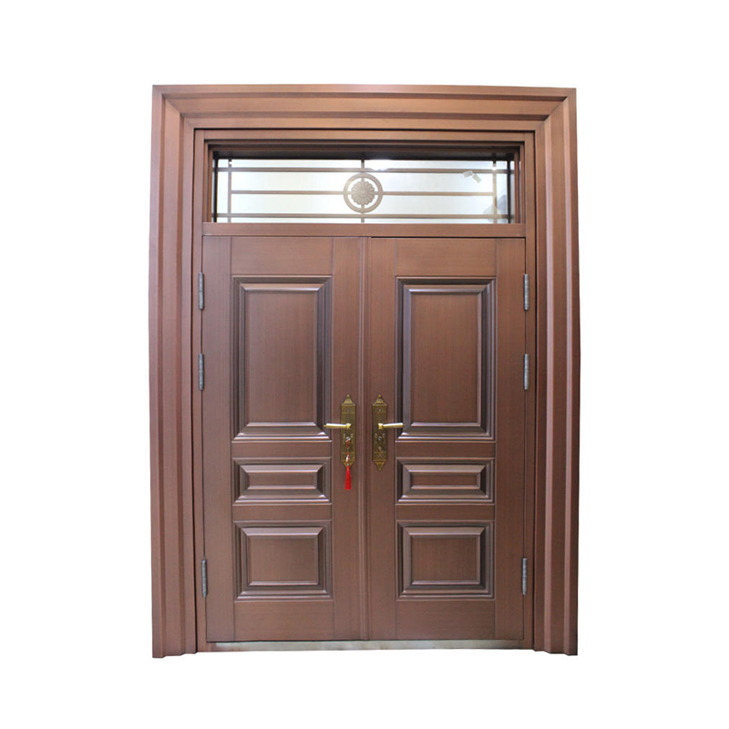 Entry Front Metal Modern Exterior Steel Glass Security Door for Houses
