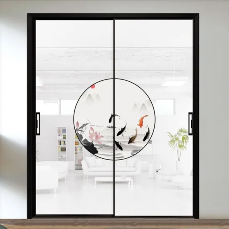 Aluminum Alloy Double-Layer Glass Sliding Door Villa Double Door