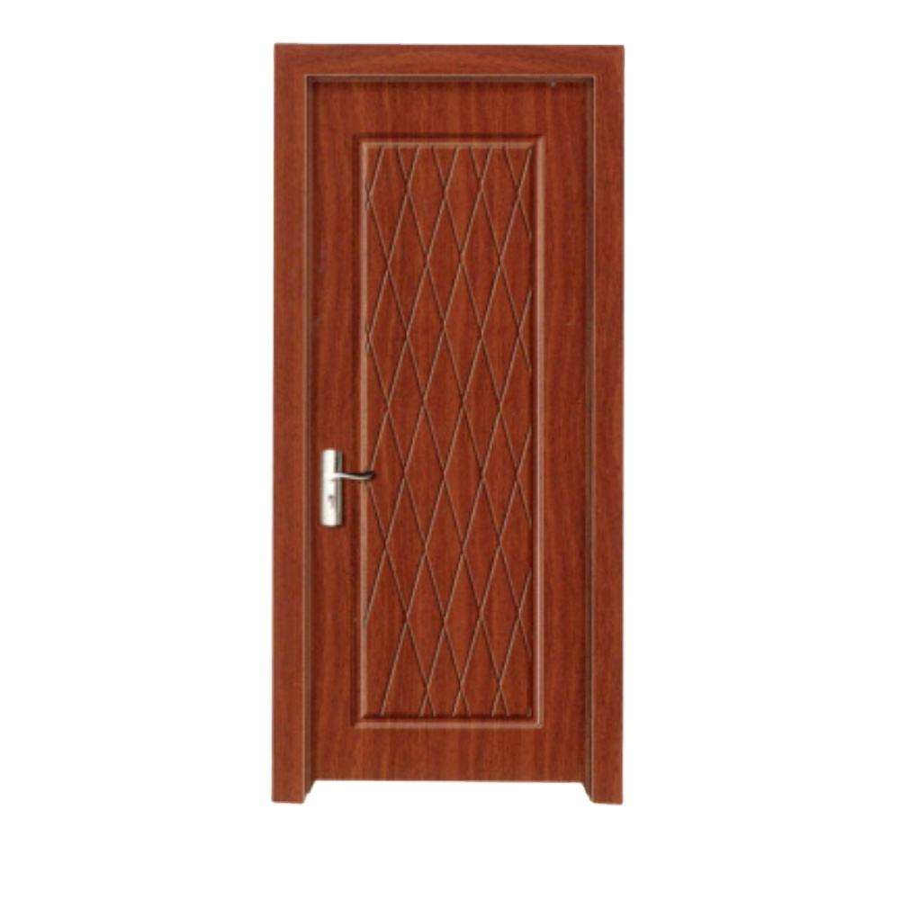 Glass Wooden Door Finish With Honeycomb Interior PVC Wood Door