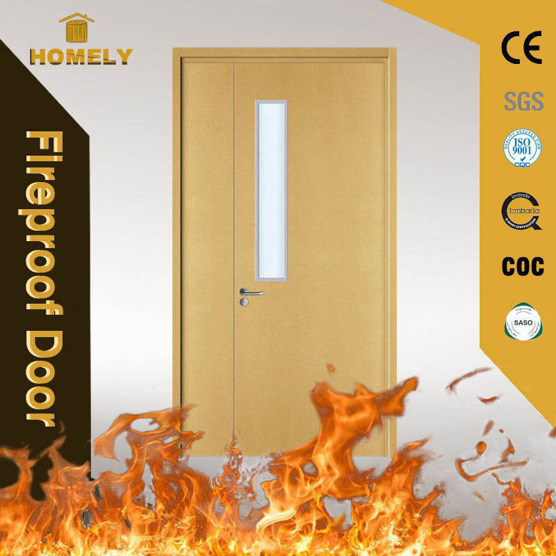 BS Certificate 1.5 Hours Heat Resistance Fire Rated Wood Door