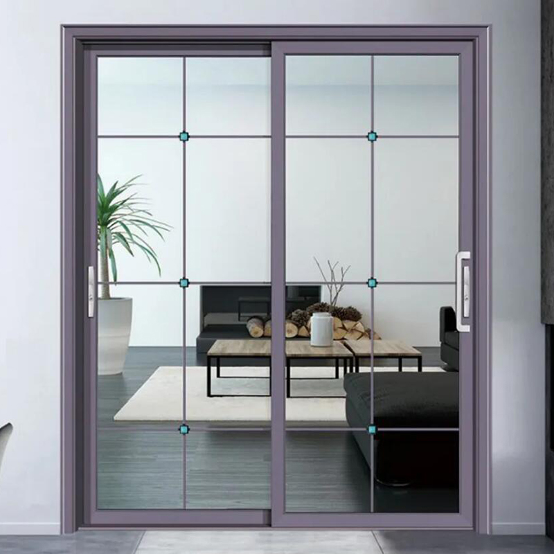 Large Aluminum Double Glazed Kitchen Glass Sliding Door