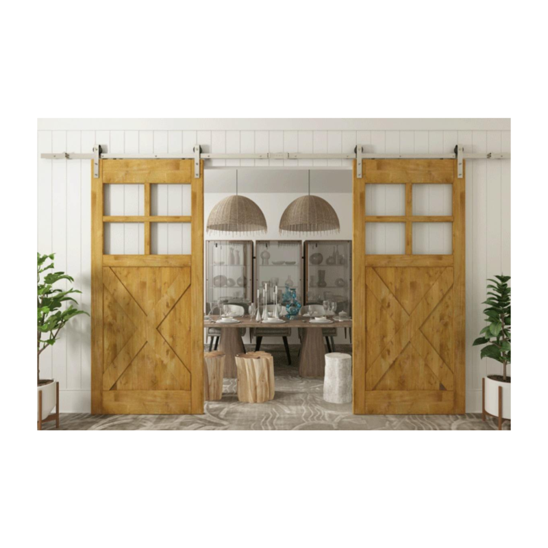 Wooden Sliding Interior Barn Door for Hotel Villa Residential