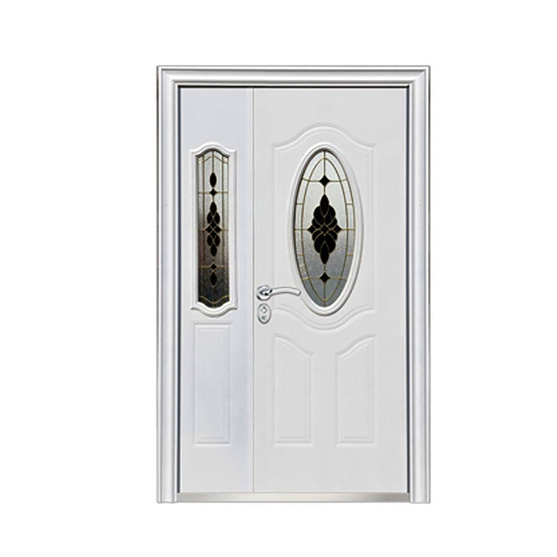 Modern Design Panel Double Layer Steel Glass Security Door