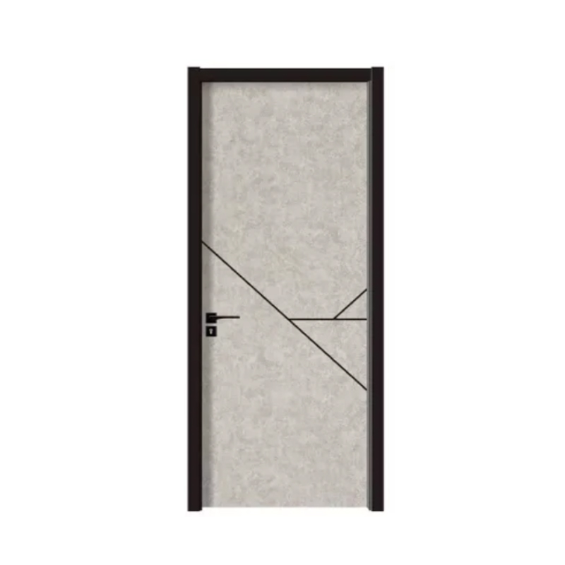 Pre-Hung Waterproof Mahogany Door Indoor Solid Wood WPC Door