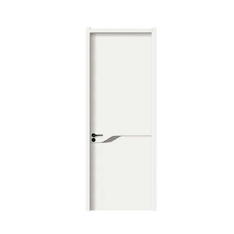 Simple Bedroom White Paint Composite Mute Interior WPC Door