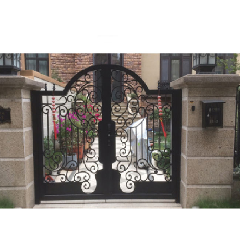 Villa House Front Door Security Metal Wrought Iron Sliding Wrought Iron Gate