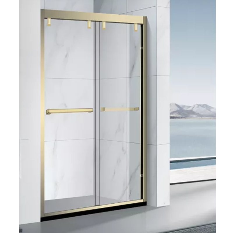 European Standard Double Panel Aluminum Profile Glass Sliding Shower Door
