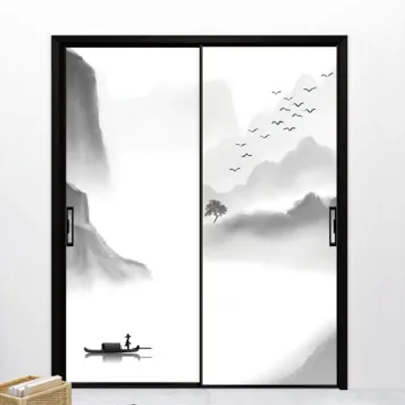 Aluminum Alloy Double-Layer Glass Sliding Door Villa Double Door