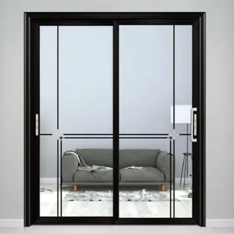 European Style Shower Door Soundproof Aluminum Profile Glass Sliding Door