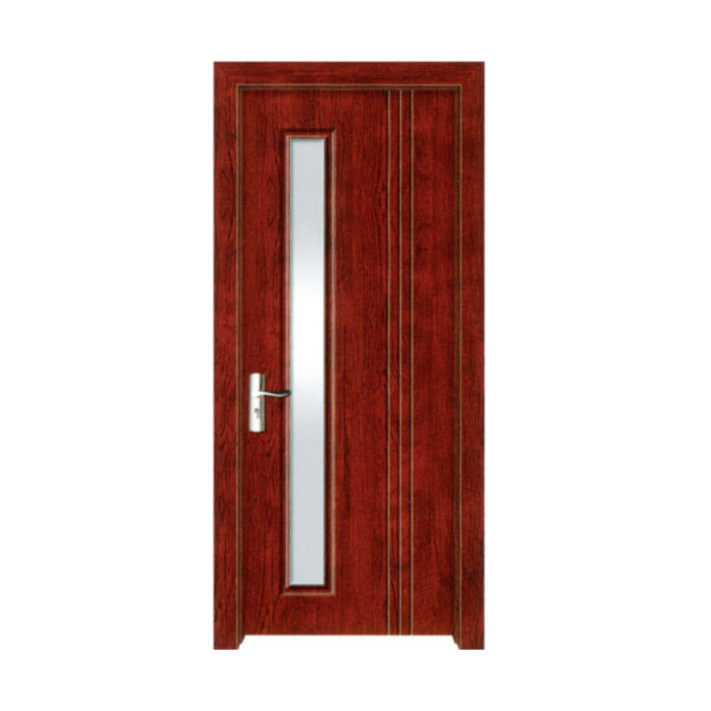 Double Interior Leaf PVC Wood Door Coated Bedroom Wood Door Frame