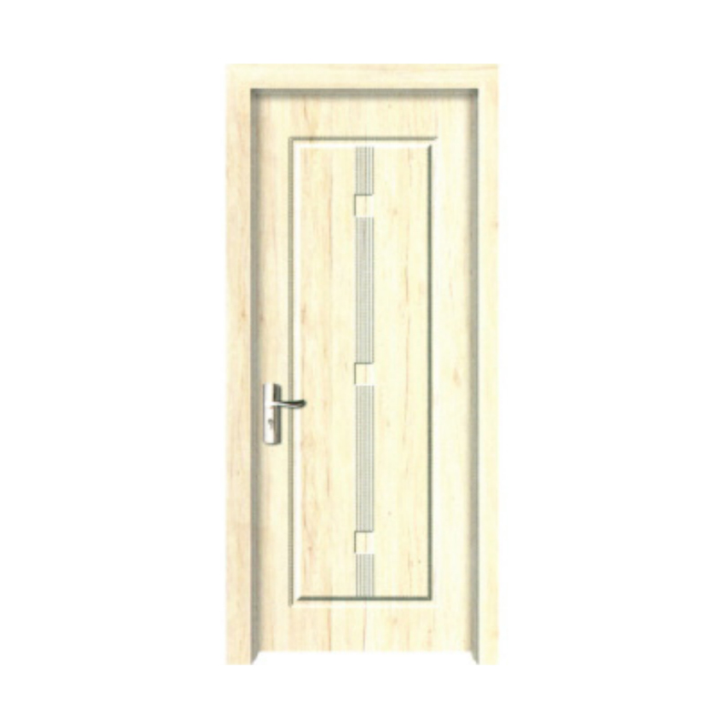 Double Interior Leaf PVC Wood Door Coated Bedroom Wood Door Frame