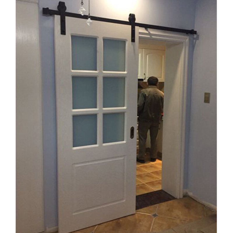 Solid Wood Covering Waterproof Surface Sliding Interior Barn Door