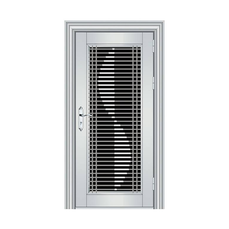 Solid Steel Double Entry Door Stainless Steel Security Door for Apartment