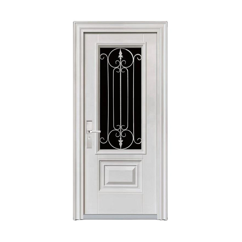 Fancy Look Grille Single Door Standard Embossed Security Steel Door